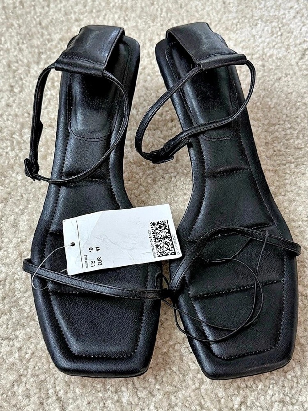 H&M Black Strappy Sandals